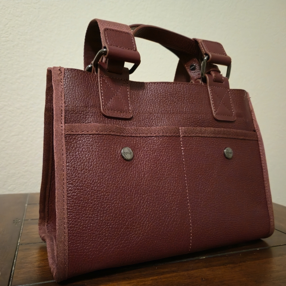 Botkier Bedford Bite Size Structured Leather Handbag Burgundy - Picture 16 of 16